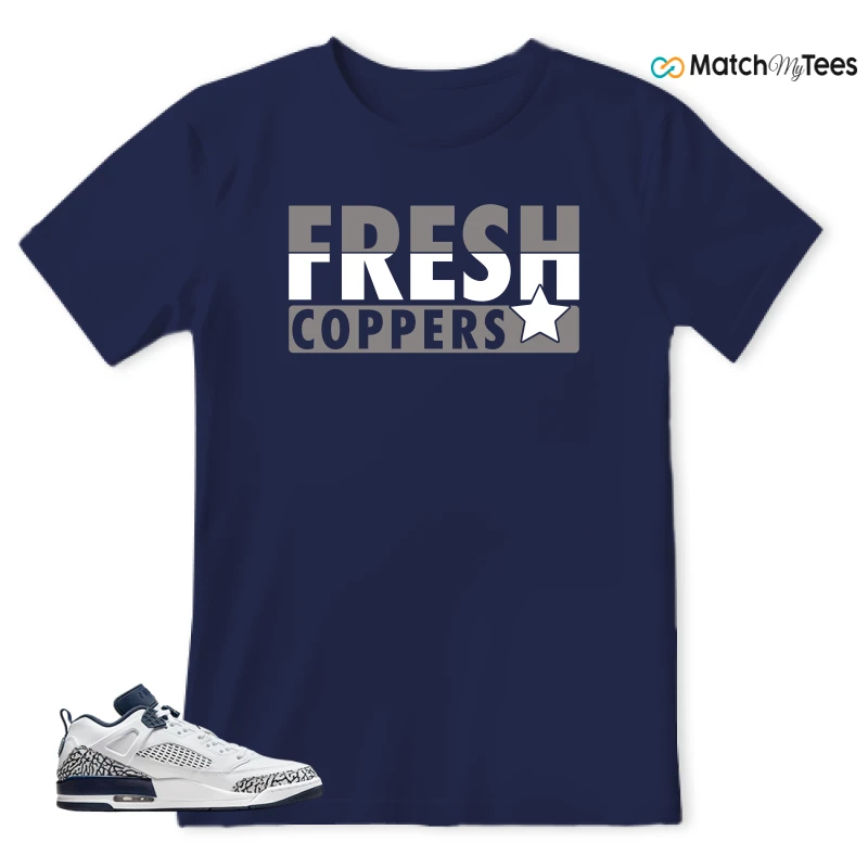 NIKE JORDAN SPIZIKE LOW WHITE OBSIDIAN SNEAKER Matching Tees t-shirt