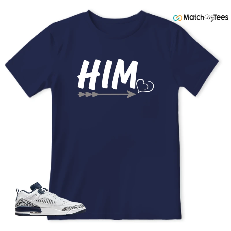 NIKE JORDAN SPIZIKE LOW WHITE OBSIDIAN SNEAKER Matching Tees T-shirt for Men