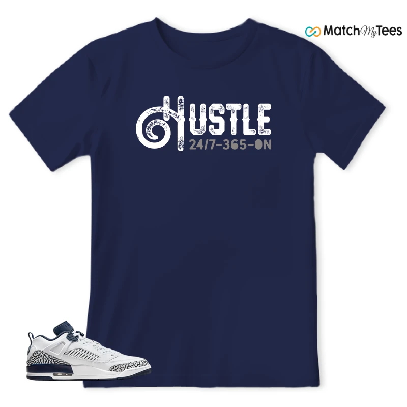 NIKE JORDAN SPIZIKE LOW WHITE OBSIDIAN SNEAKER Matching Tees t-shirt