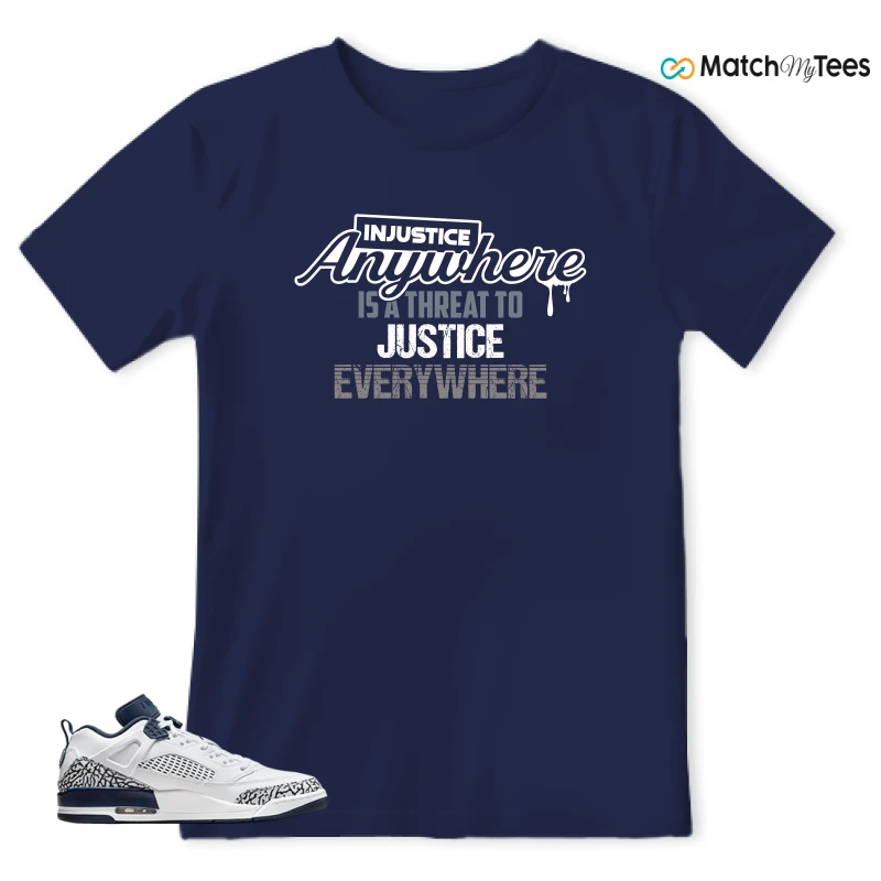 NIKE JORDAN SPIZIKE LOW WHITE OBSIDIAN SNEAKER Matching Tees t-shirt