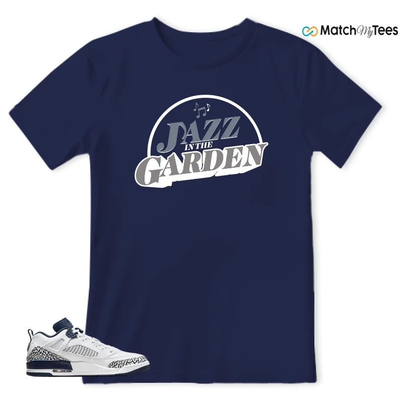 NIKE JORDAN SPIZIKE LOW WHITE OBSIDIAN SNEAKER Matching Tees t-shirt