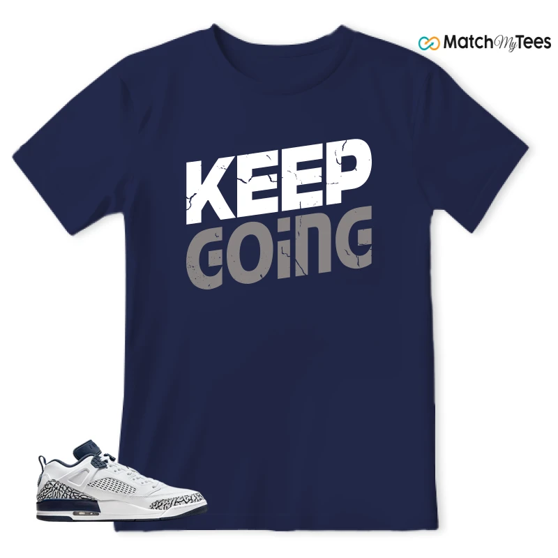 NIKE JORDAN SPIZIKE LOW WHITE OBSIDIAN SNEAKER Matching Tees T-shirt for Men