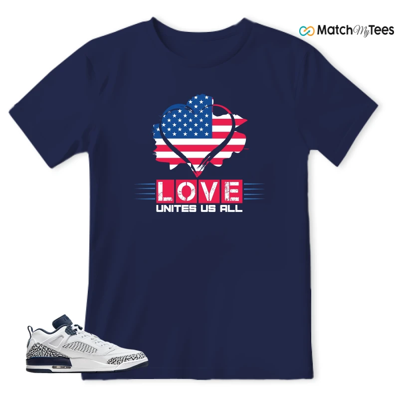 NIKE JORDAN SPIZIKE LOW WHITE OBSIDIAN SNEAKER Matching Tees t-shirt