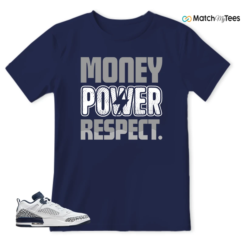 NIKE JORDAN SPIZIKE LOW WHITE OBSIDIAN SNEAKER Matching Tees t-shirt