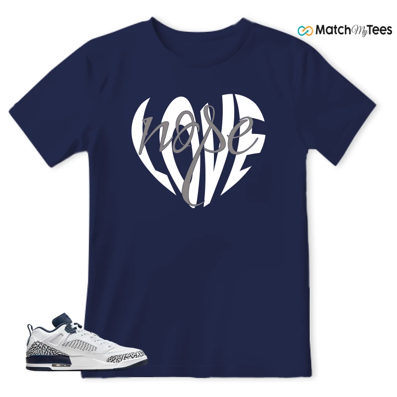 NIKE JORDAN SPIZIKE LOW WHITE OBSIDIAN SNEAKER Matching Tees t-shirt
