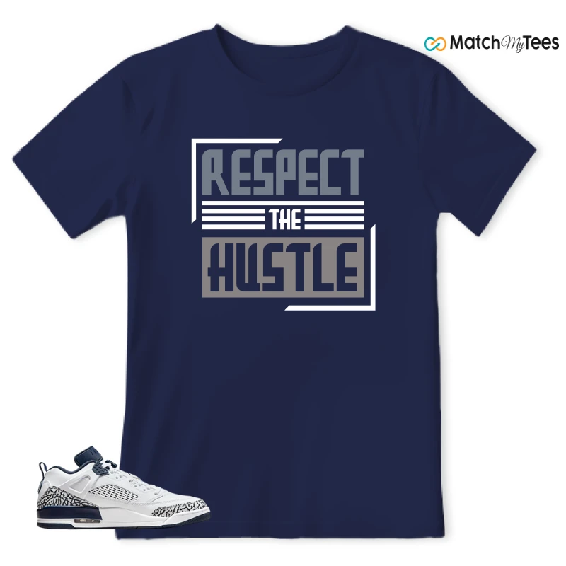 NIKE JORDAN SPIZIKE LOW WHITE OBSIDIAN SNEAKER Matching Tees t-shirt