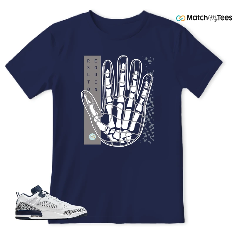 NIKE JORDAN SPIZIKE LOW WHITE OBSIDIAN SNEAKER Matching Tees t-shirt