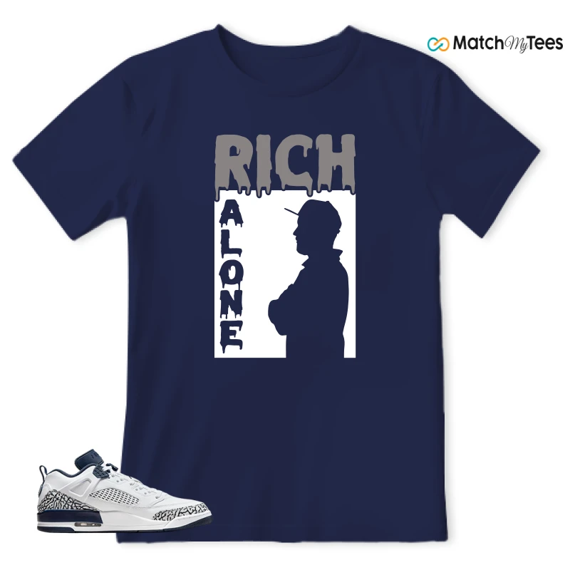 NIKE JORDAN SPIZIKE LOW WHITE OBSIDIAN SNEAKER Matching Tees t-shirt