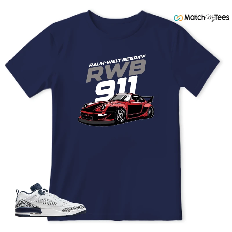 NIKE JORDAN SPIZIKE LOW WHITE OBSIDIAN SNEAKER Matching Tees t-shirt