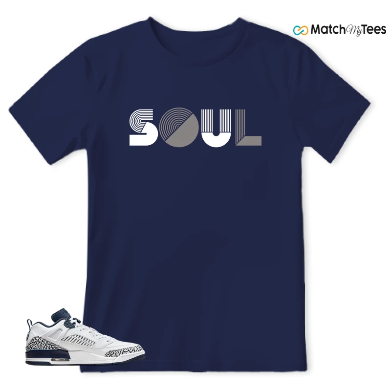 NIKE JORDAN SPIZIKE LOW WHITE OBSIDIAN SNEAKER Matching Tees t-shirt