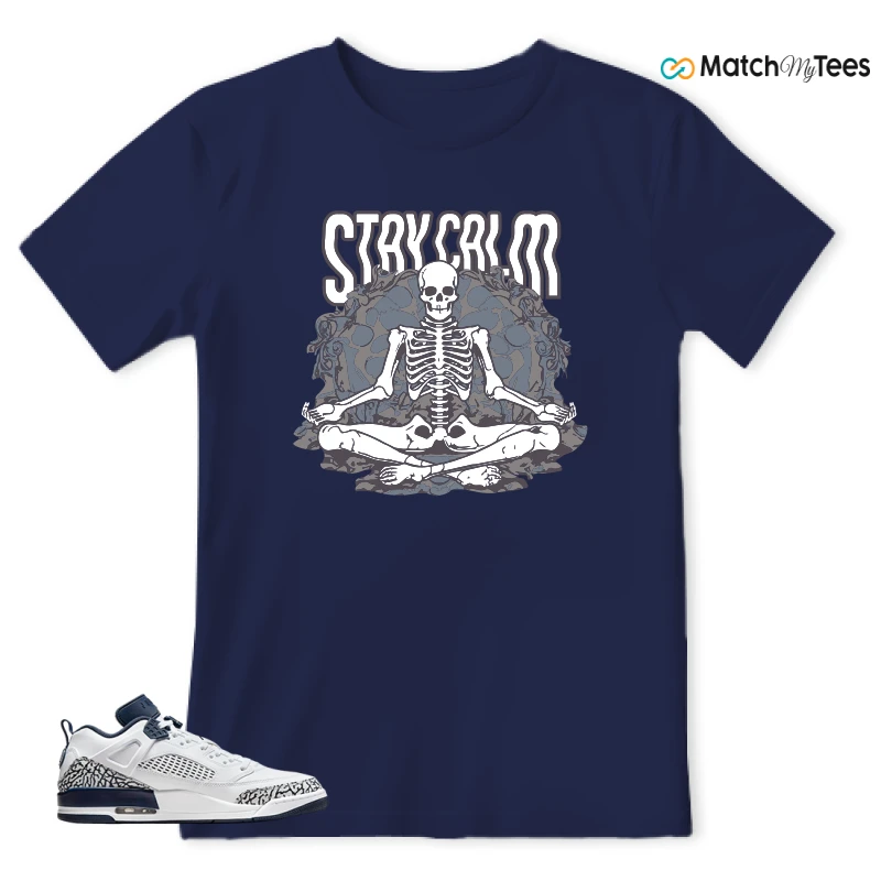 NIKE JORDAN SPIZIKE LOW WHITE OBSIDIAN SNEAKER Matching Tees t-shirt