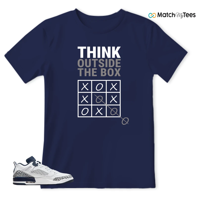 NIKE JORDAN SPIZIKE LOW WHITE OBSIDIAN SNEAKER Matching Tees t-shirt