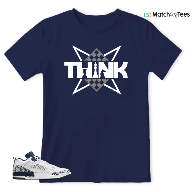NIKE JORDAN SPIZIKE LOW WHITE OBSIDIAN SNEAKER Matching Tees T-shirt for Men