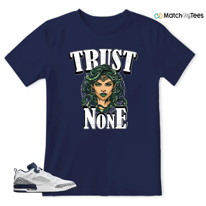 NIKE JORDAN SPIZIKE LOW WHITE OBSIDIAN SNEAKER Matching Tees t-shirt
