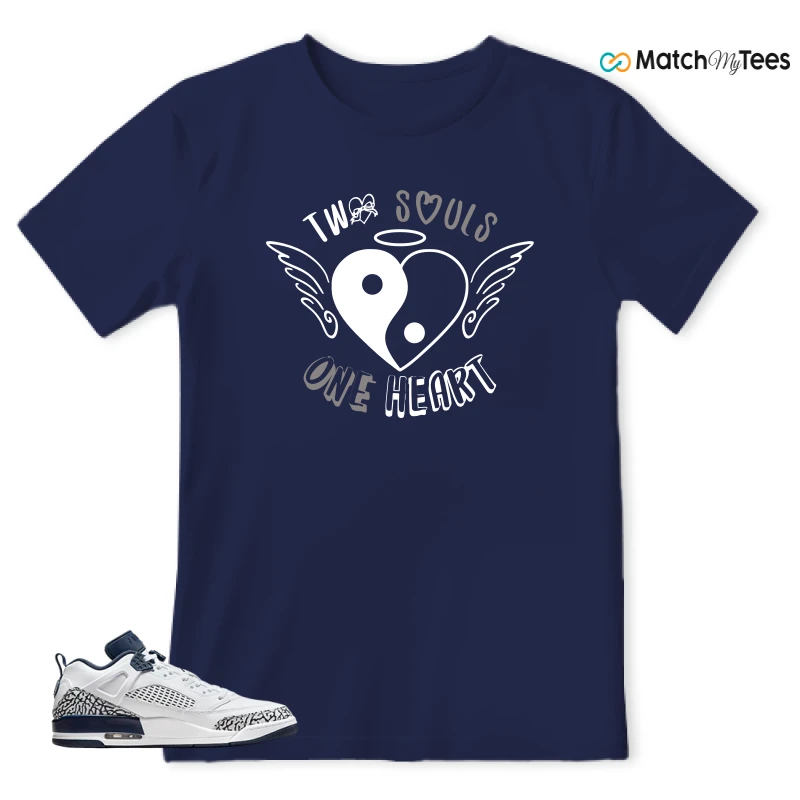 NIKE JORDAN SPIZIKE LOW WHITE OBSIDIAN SNEAKER Matching Tees t-shirt