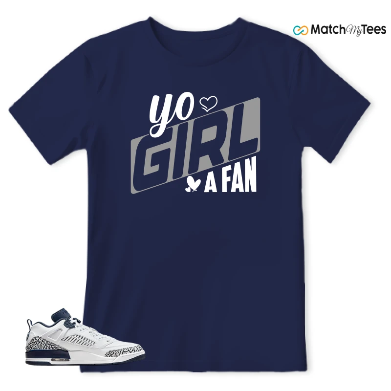 NIKE JORDAN SPIZIKE LOW WHITE OBSIDIAN SNEAKER Matching Tees t-shirt