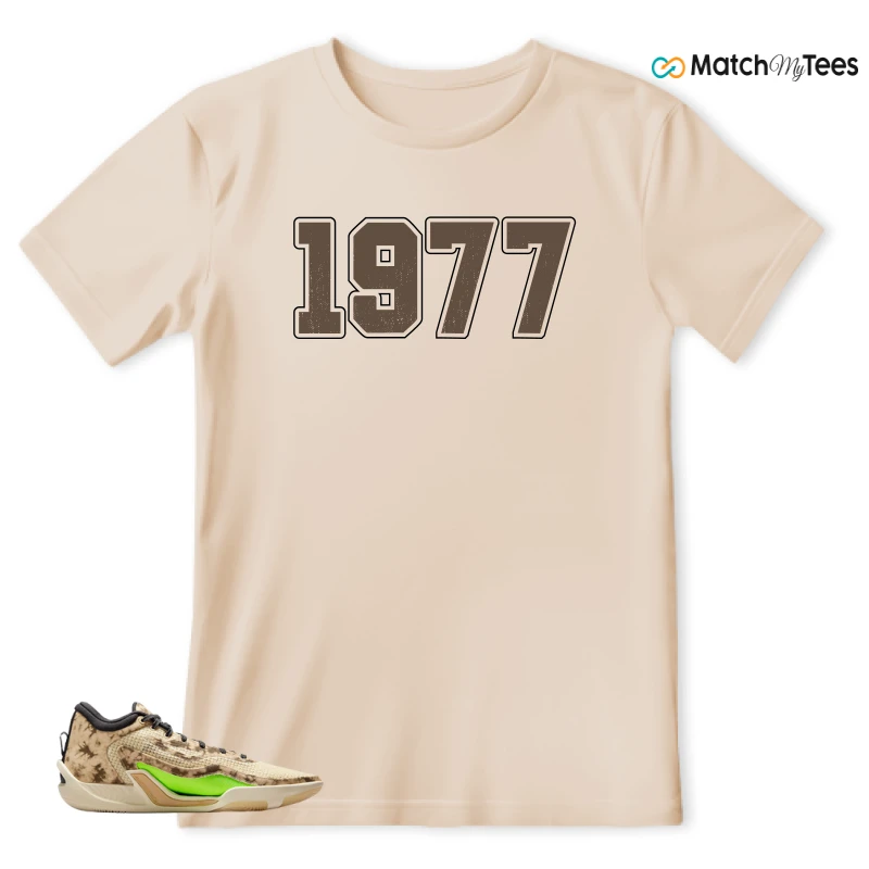 NIKE JORDAN TATUM 1 TUNNEL WALK TAN BLACK SAIL VOLT SNEAKER Matching Tees t-shirt