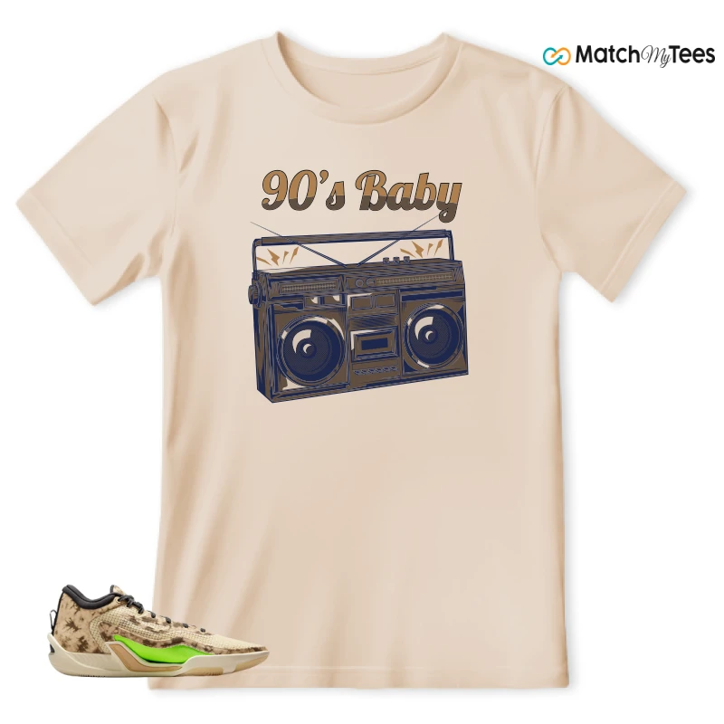 NIKE JORDAN TATUM 1 TUNNEL WALK TAN BLACK SAIL VOLT SNEAKER Matching Tees t-shirt