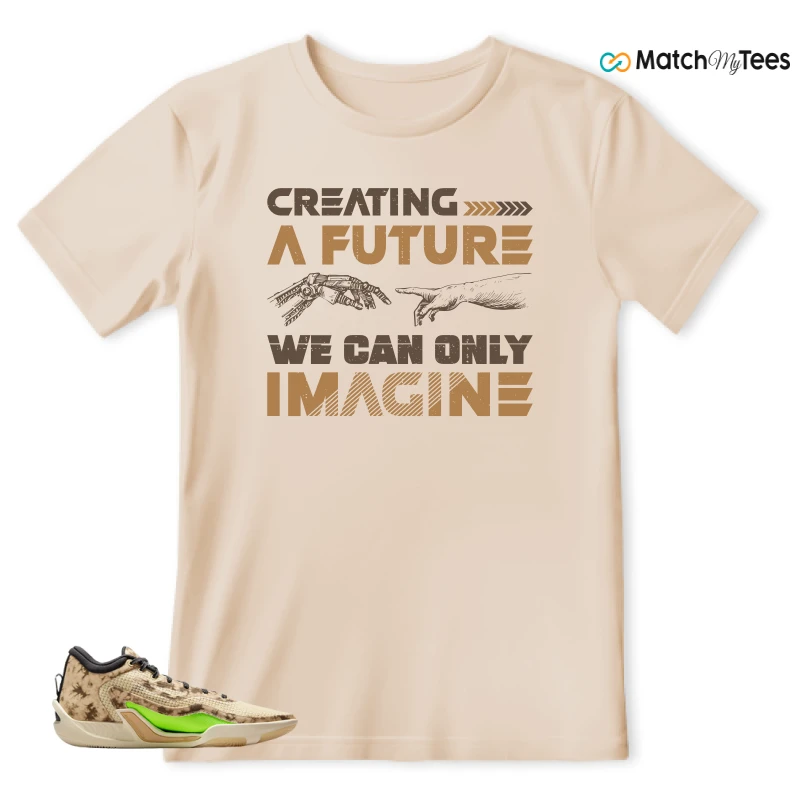 NIKE JORDAN TATUM 1 TUNNEL WALK TAN BLACK SAIL VOLT SNEAKER Matching Tees t-shirt