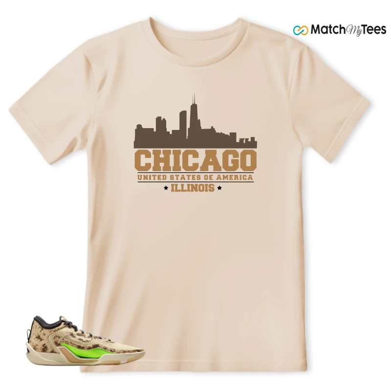 NIKE JORDAN TATUM 1 TUNNEL WALK TAN BLACK SAIL VOLT SNEAKER Matching Tees t-shirt