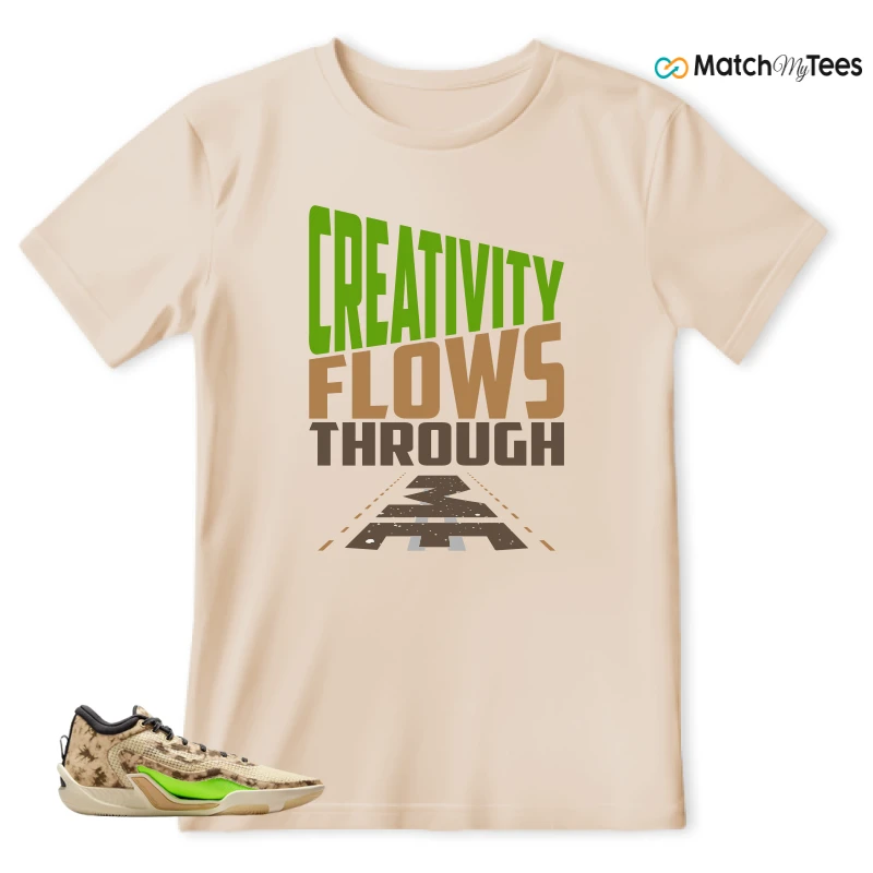 NIKE JORDAN TATUM 1 TUNNEL WALK TAN BLACK SAIL VOLT SNEAKER Matching Tees T-shirt for Men
