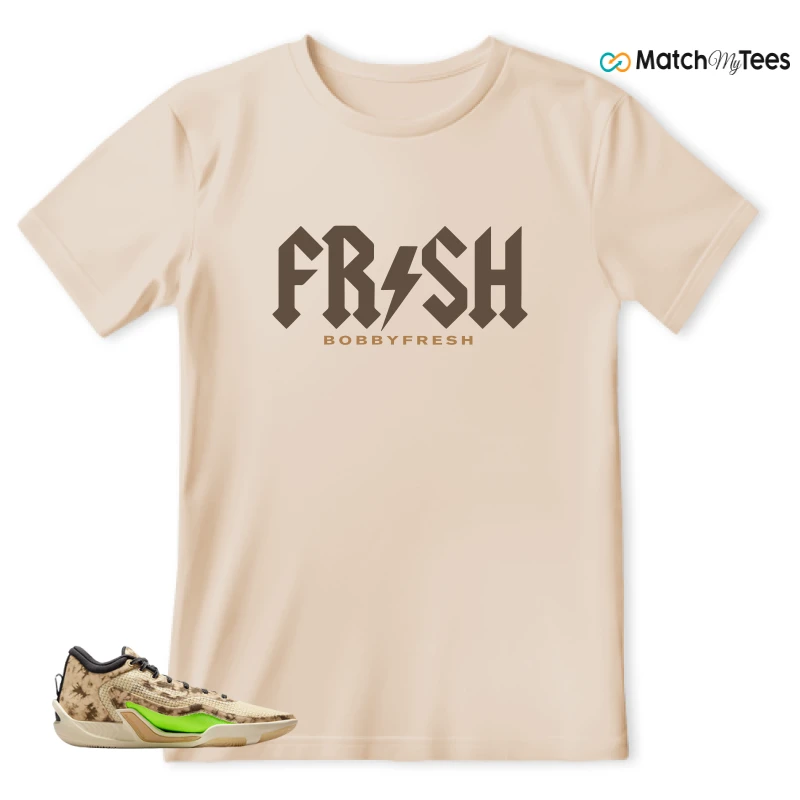 NIKE JORDAN TATUM 1 TUNNEL WALK TAN BLACK SAIL VOLT SNEAKER Matching Tees t-shirt