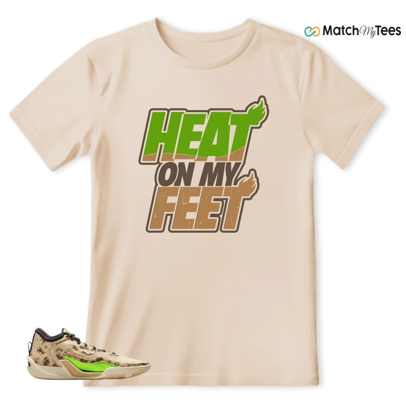 NIKE JORDAN TATUM 1 TUNNEL WALK TAN BLACK SAIL VOLT SNEAKER Matching Tees t-shirt