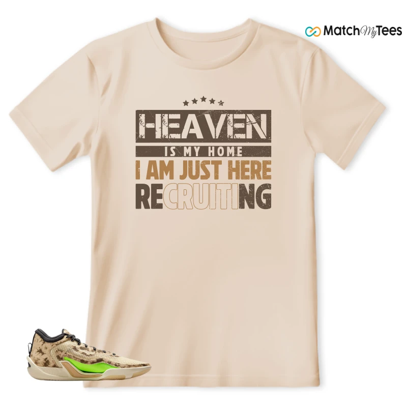 NIKE JORDAN TATUM 1 TUNNEL WALK TAN BLACK SAIL VOLT SNEAKER Matching Tees t-shirt