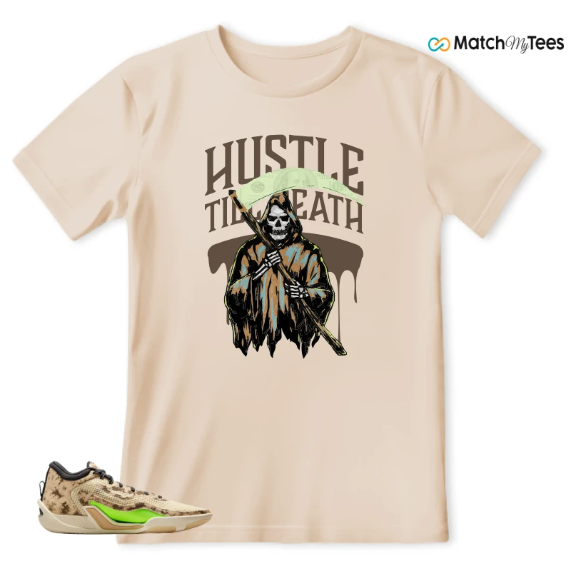 NIKE JORDAN TATUM 1 TUNNEL WALK TAN BLACK SAIL VOLT SNEAKER Matching Tees t-shirt