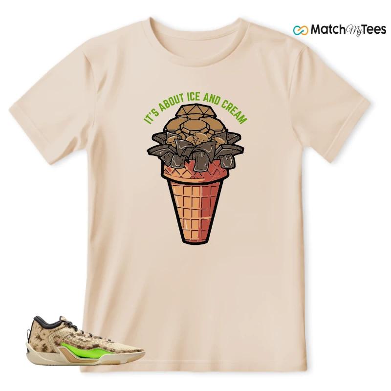 NIKE JORDAN TATUM 1 TUNNEL WALK TAN BLACK SAIL VOLT SNEAKER Matching Tees t-shirt