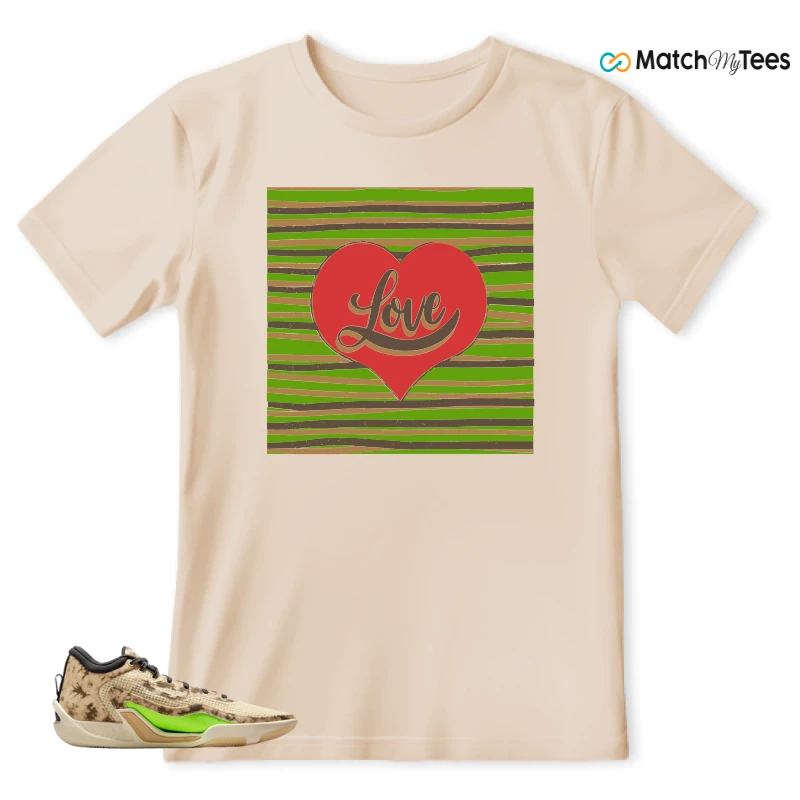 NIKE JORDAN TATUM 1 TUNNEL WALK TAN BLACK SAIL VOLT SNEAKER Matching Tees t-shirt