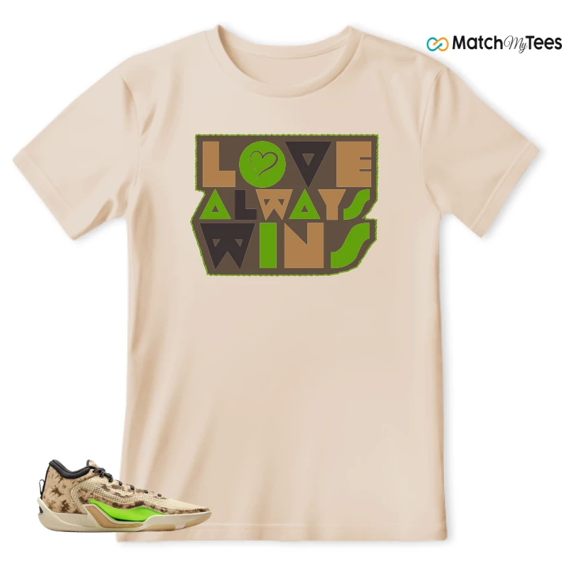 NIKE JORDAN TATUM 1 TUNNEL WALK TAN BLACK SAIL VOLT SNEAKER Matching Tees t-shirt