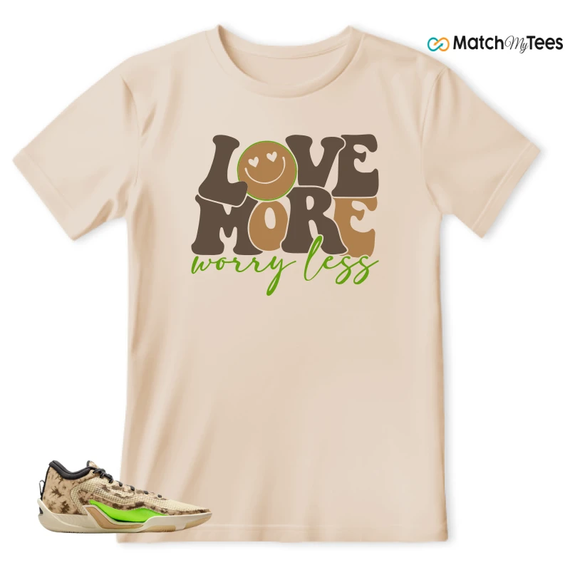 NIKE JORDAN TATUM 1 TUNNEL WALK TAN BLACK SAIL VOLT SNEAKER Matching Tees t-shirt