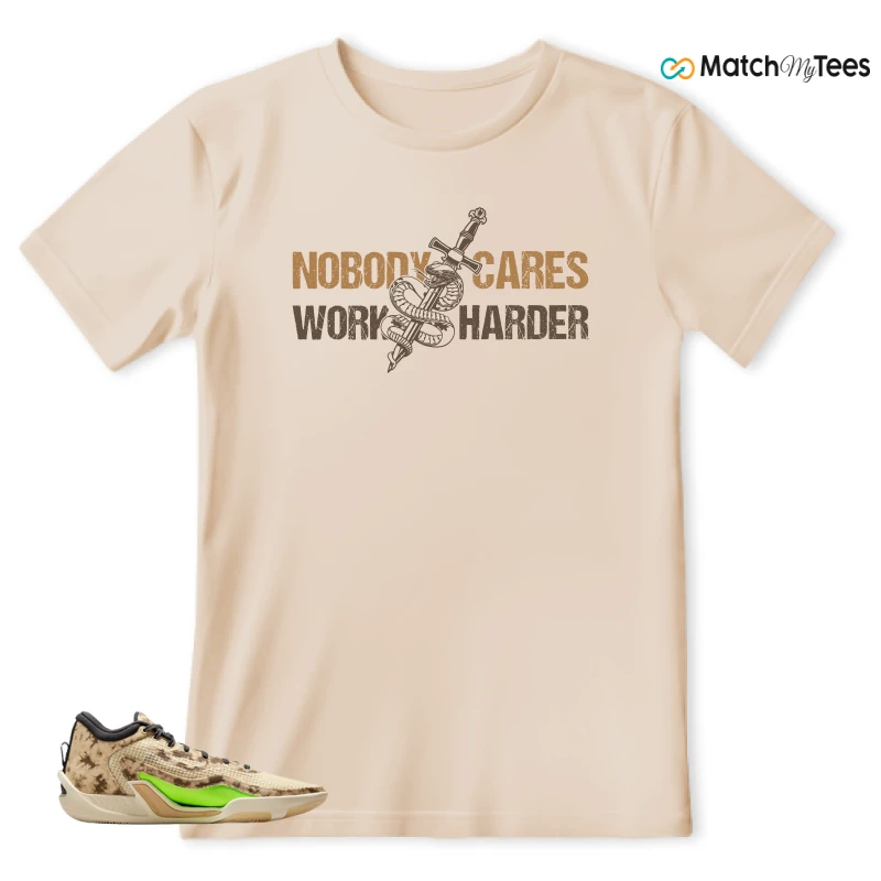 NIKE JORDAN TATUM 1 TUNNEL WALK TAN BLACK SAIL VOLT SNEAKER Matching Tees t-shirt