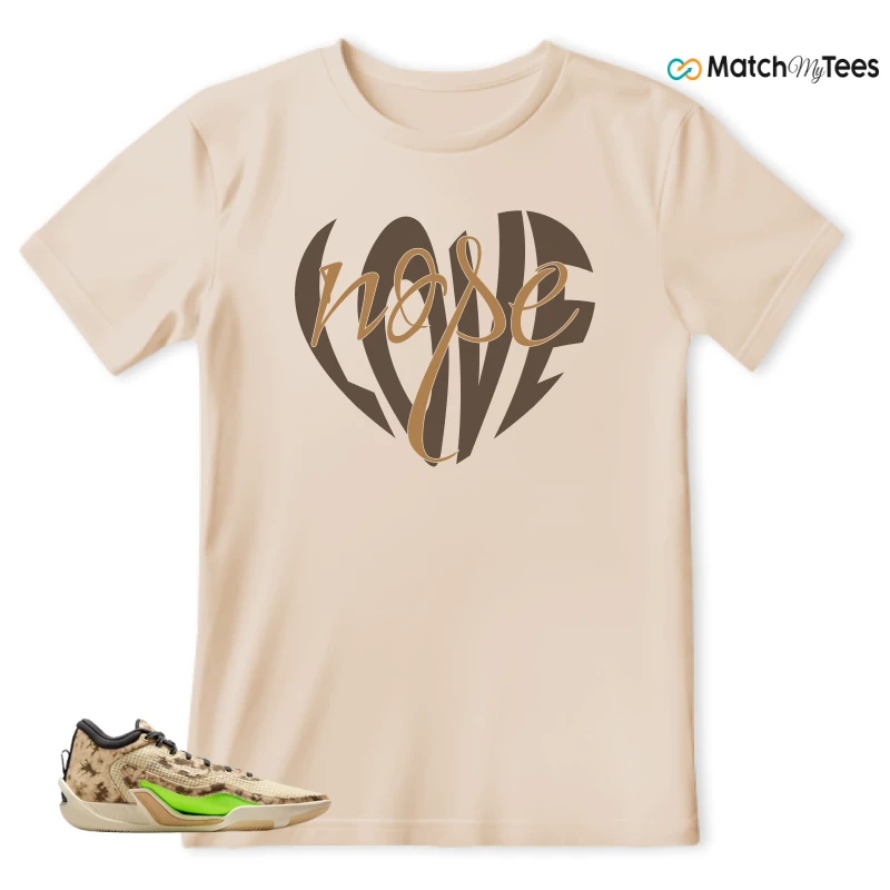 NIKE JORDAN TATUM 1 TUNNEL WALK TAN BLACK SAIL VOLT SNEAKER Matching Tees t-shirt