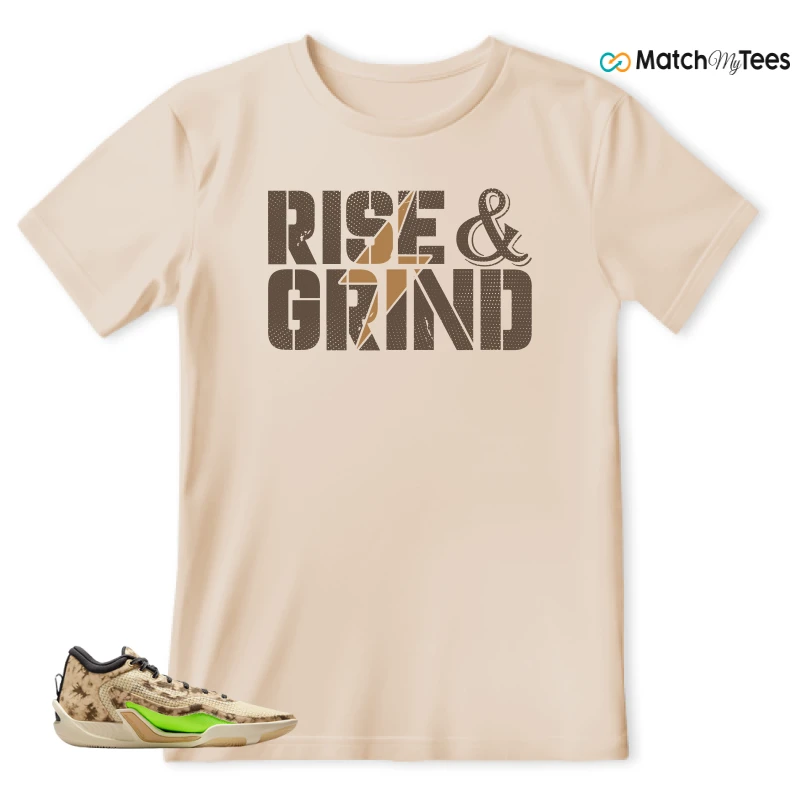 NIKE JORDAN TATUM 1 TUNNEL WALK TAN BLACK SAIL VOLT SNEAKER Matching Tees T-shirt for Men
