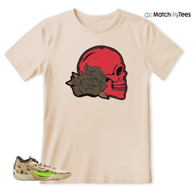 NIKE JORDAN TATUM 1 TUNNEL WALK TAN BLACK SAIL VOLT SNEAKER Matching Tees t-shirt