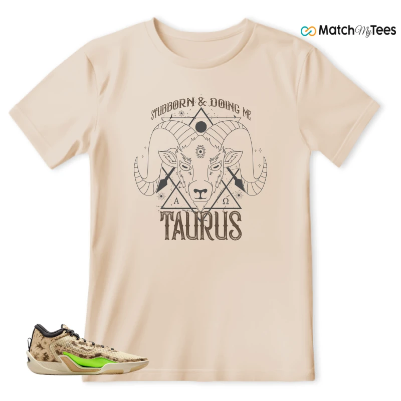 NIKE JORDAN TATUM 1 TUNNEL WALK TAN BLACK SAIL VOLT SNEAKER Matching Tees t-shirt