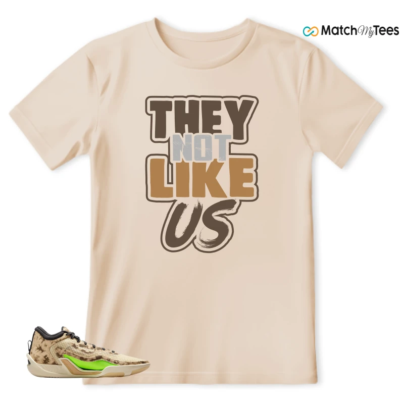 NIKE JORDAN TATUM 1 TUNNEL WALK TAN BLACK SAIL VOLT SNEAKER Matching Tees t-shirt