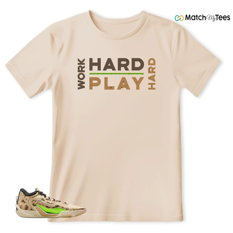 NIKE JORDAN TATUM 1 TUNNEL WALK TAN BLACK SAIL VOLT SNEAKER Matching Tees t-shirt