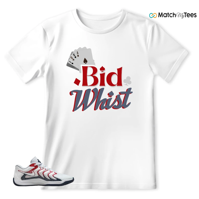 NIKE KD 17 USA WHITE UNIVERSITY RED OBSIDIAN SNEAKER Matching Tees t-shirt