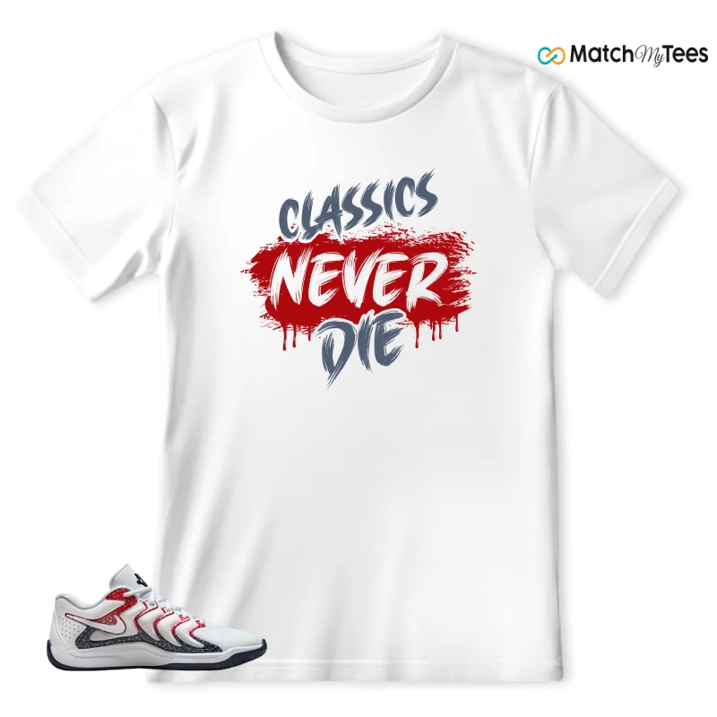 NIKE KD 17 USA WHITE UNIVERSITY RED OBSIDIAN SNEAKER Matching Tees t-shirt