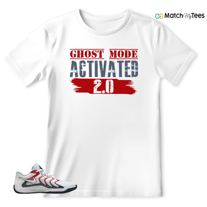 NIKE KD 17 USA WHITE UNIVERSITY RED OBSIDIAN SNEAKER Matching Tees t-shirt