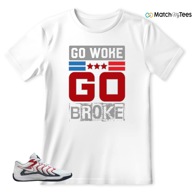 NIKE KD 17 USA WHITE UNIVERSITY RED OBSIDIAN SNEAKER Matching Tees t-shirt