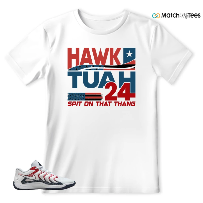 NIKE KD 17 USA WHITE UNIVERSITY RED OBSIDIAN SNEAKER Matching Tees t-shirt