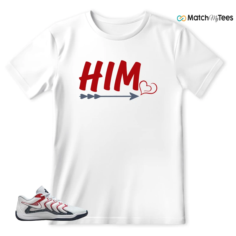 NIKE KD 17 USA WHITE UNIVERSITY RED OBSIDIAN SNEAKER Matching Tees t-shirt