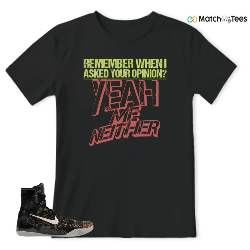 NIKE KOBE 9 ELITE MASTERPIECE SNEAKER Matching Tees t-shirt