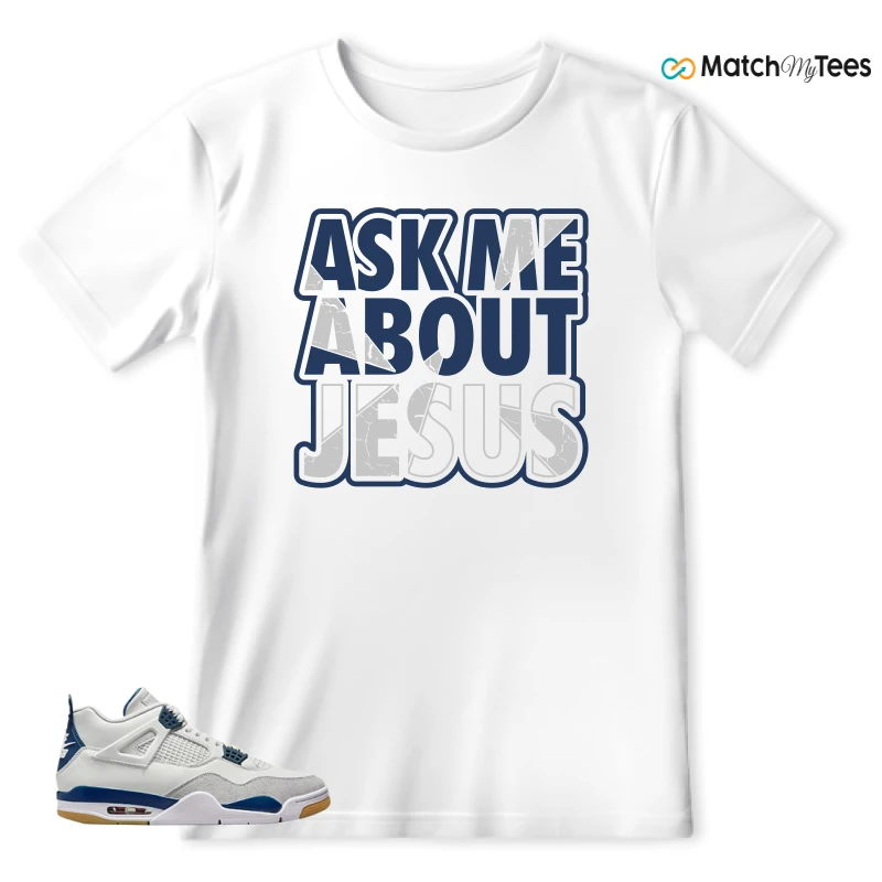 NIKE SB X AIR JORDAN 4 NAVY SNEAKER Matching Tees t-shirt