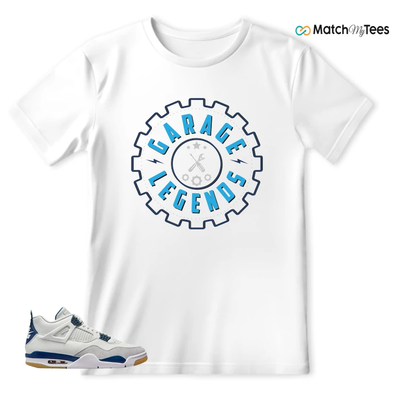 NIKE SB X AIR JORDAN 4 NAVY SNEAKER Matching Tees t-shirt
