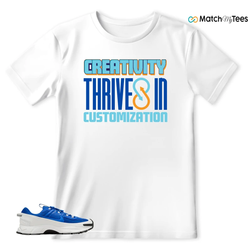 NIKE ZOOM VOMERO 5 ROAM RACER BLUE SNEAKER Matching Tees t-shirt